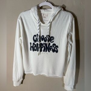 Spiritual Gangster Cropped Choose Happiness Hoodie size Small